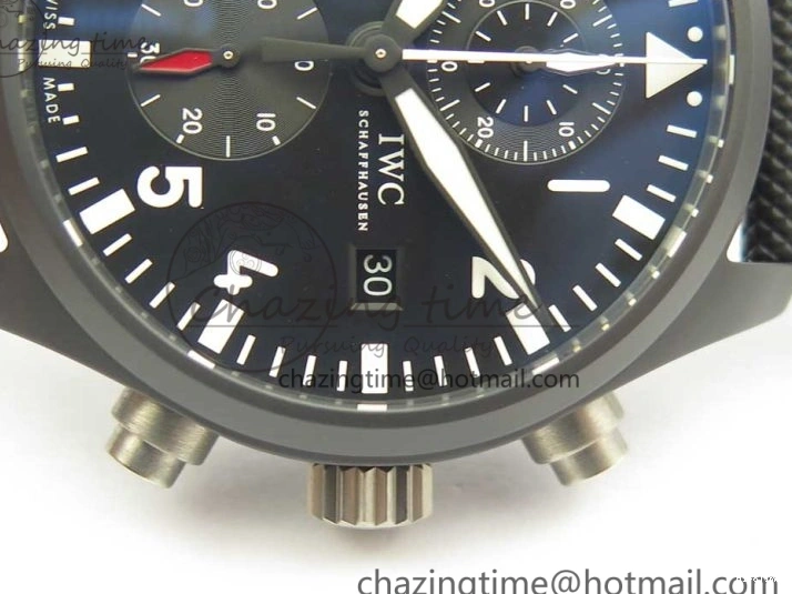 MIROTIME 1231 Modern PILOT IW389001 ZF 1:1 Best Edition Ceramic Case Black Dial on Nylon Strap A7750 (Same Function As Genuine) 7158